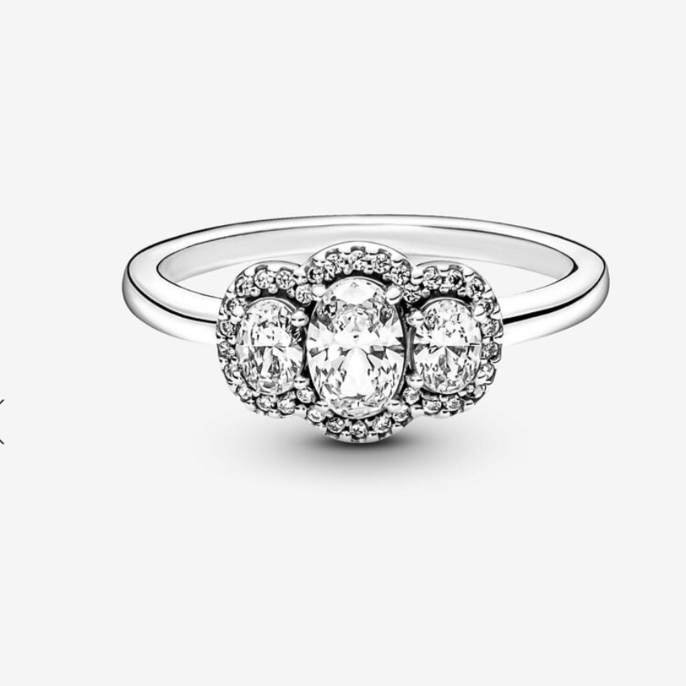 NWT Pandora Three Stone Vintage Ring - Picture 2 of 13